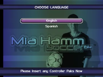 Mia Hamm Soccer 64 (USA) (En,Es) screen shot title